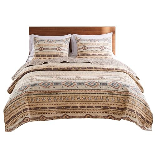 Phoenix Quilt Set 3-Piece King/Cal King Tan