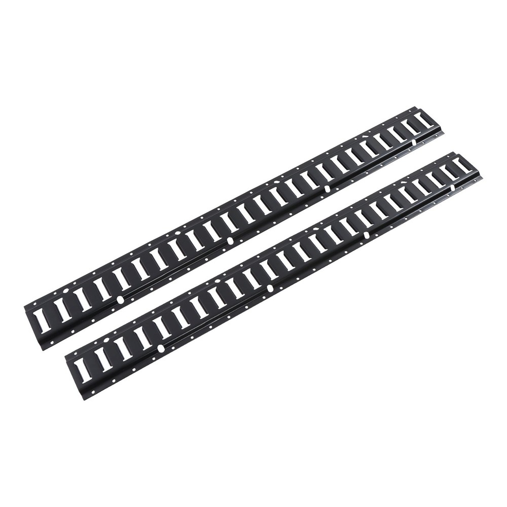Universal Fitment 4' E Track Tie Down Rail Kit Black For Trailers 2-Piece Set
