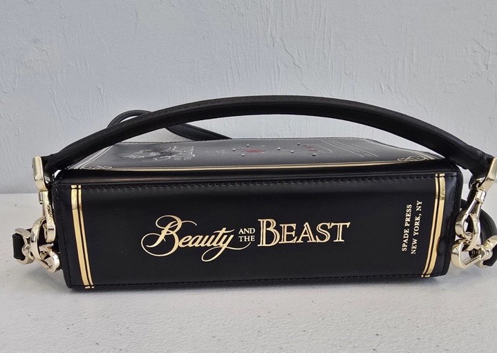 NEW Kate Spade Disney Beauty and the Beast 3D Book Crossbody Black Multi NWT