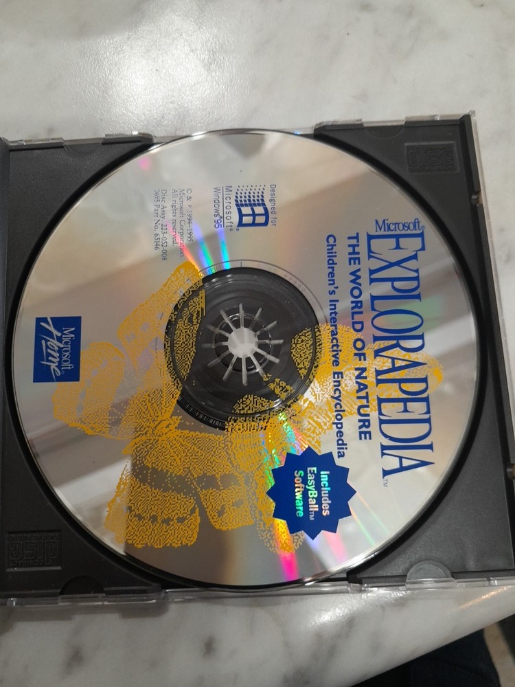Microsoft Explorapedia Childrens Interactive Encyclo Windows 95 1995