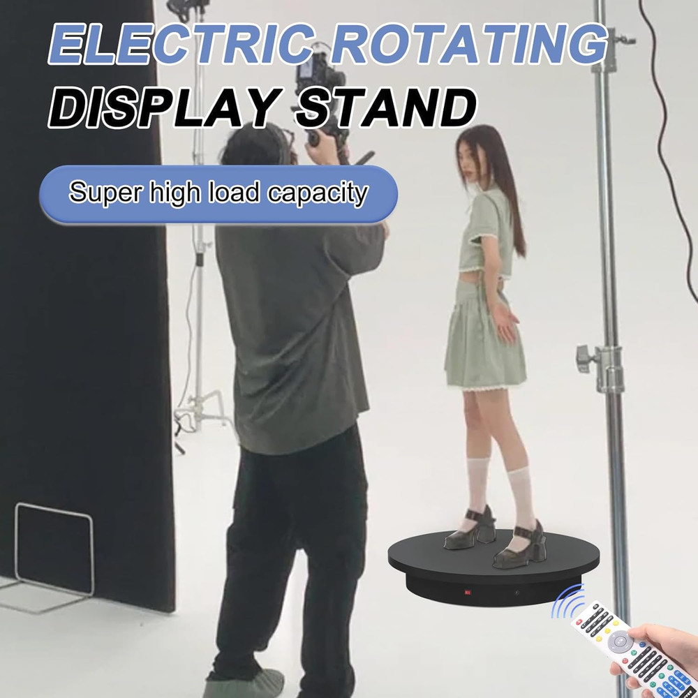 Remote-Controlled Motorized Turntable,Heavy Duty Motorized Rotating Display Stan