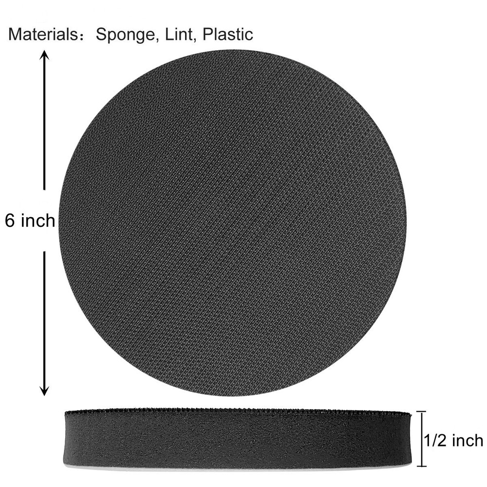 6 inch Hook and Loop Soft Foam Interface Sanding Disc Sander Buffer Backing Pad