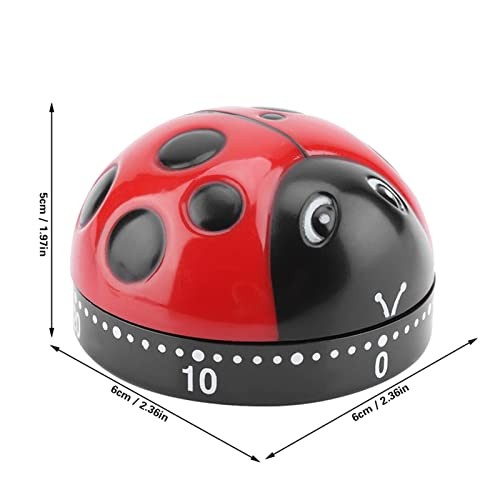 PURPLELILY Mechanical Kitchen Timer 60-Minute Wind Up Rotating Countdown Egg