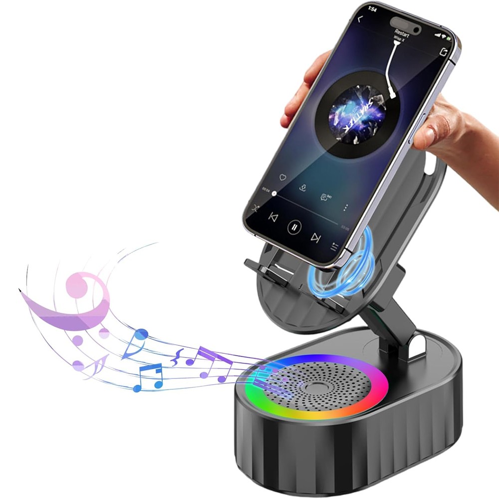 5-In-1 Bluetooth Multi-Functional Mobile Phone Audio Stand With Microphone AGD