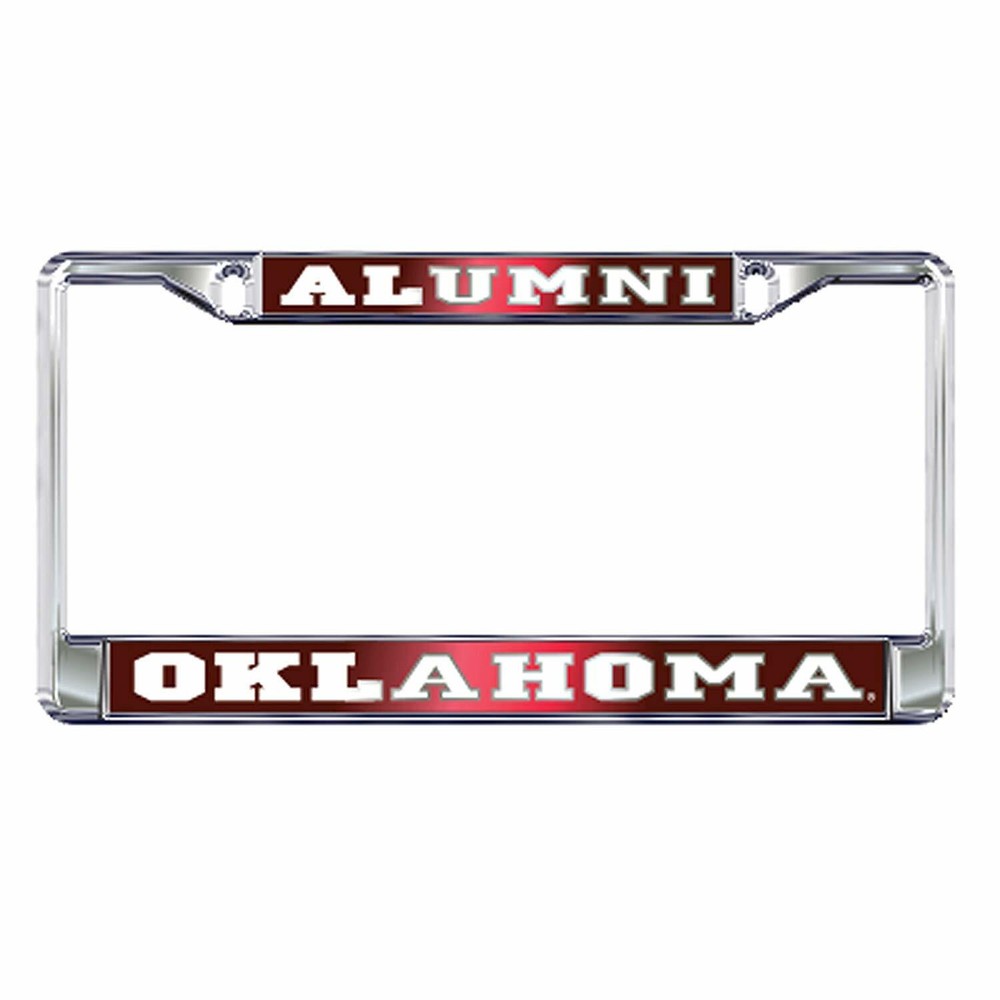OU OKLAHOMA Sooners ALUMNI Mirrored Chrome License Plate Frame
