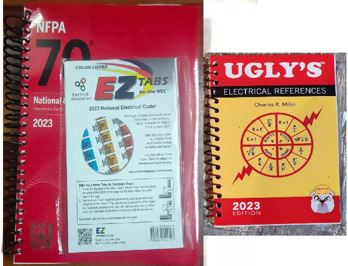 NFPA 70 2023 NEC Code Book + Ugly's Electrical Ref Spiral + EZ New Stock