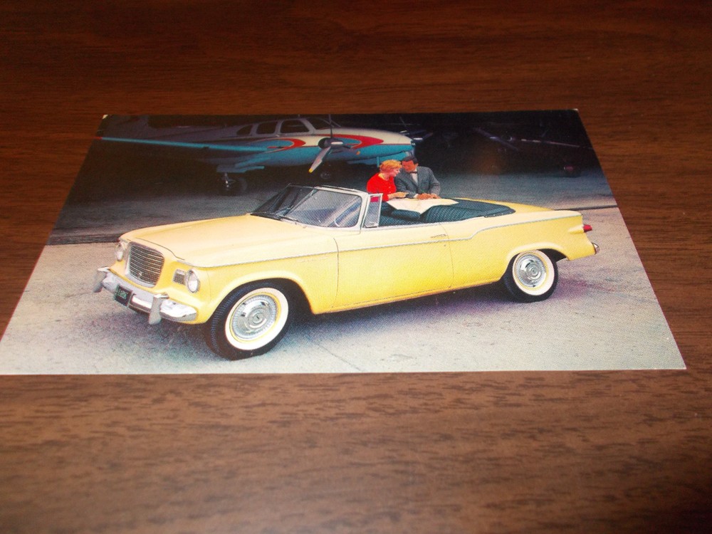 1960 Studebaker Lark Convertible Advertising Postcard
