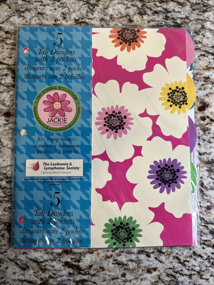 Tab Dividers With Two Pockets 5 Pack