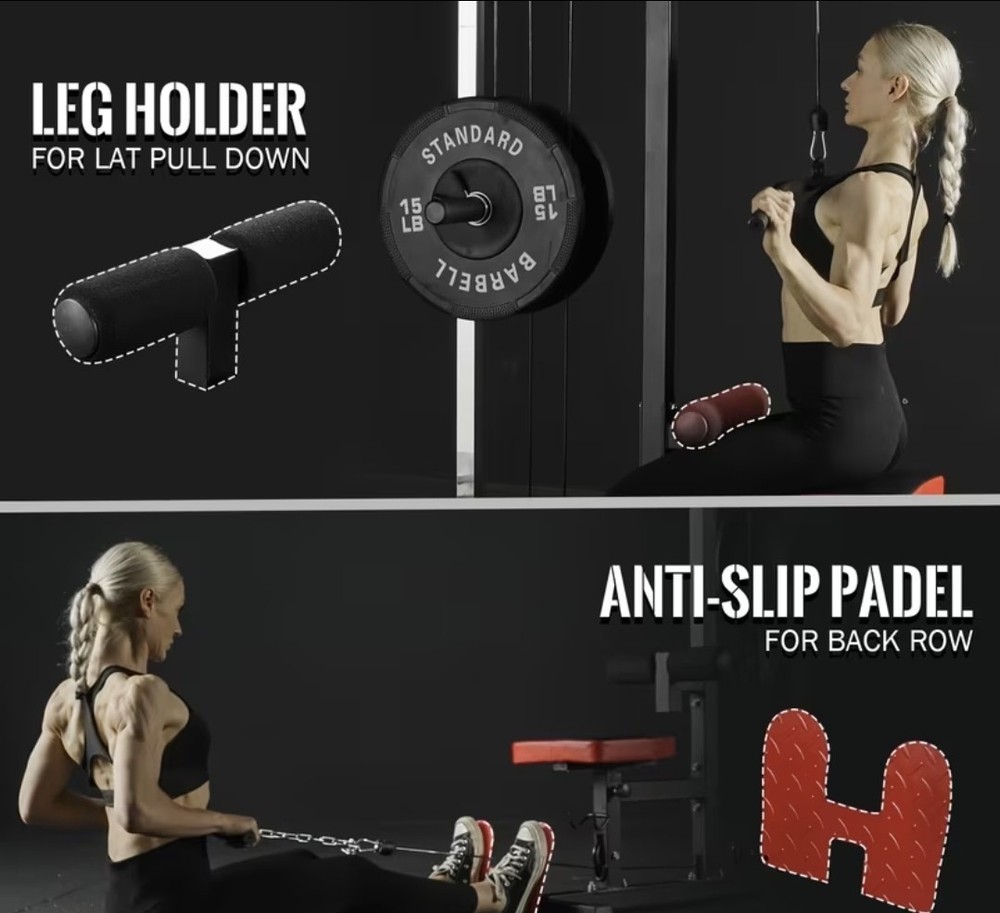 HEAVY DUTY Multi-Functional Back Machine LAT Tower Pull-Down Row WE SHIP OVERSEA