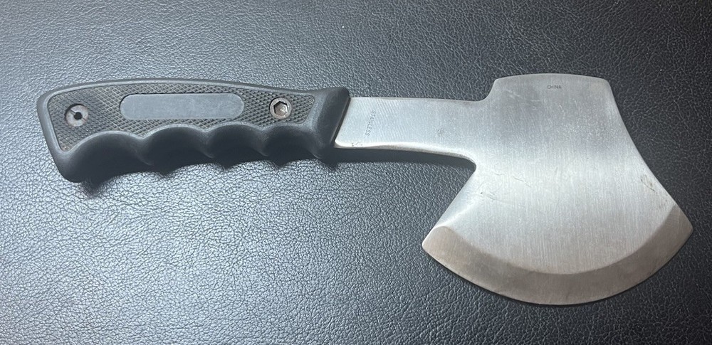 Stainless Steel Rubberized Handle Hatchet Good Condition