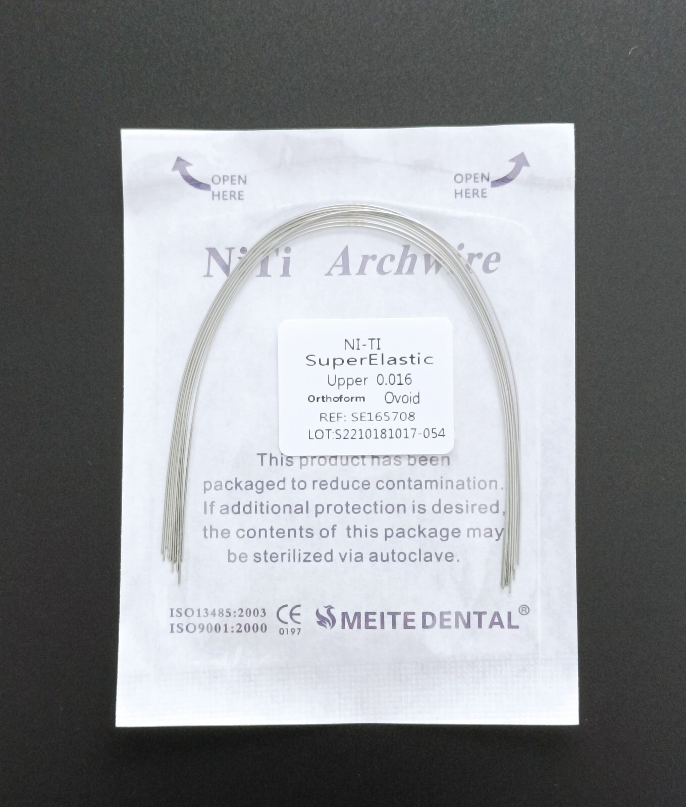 Dental Orthodontic Super Elastic Wire Niti Round/Rectangular Arch Wires Ovoid