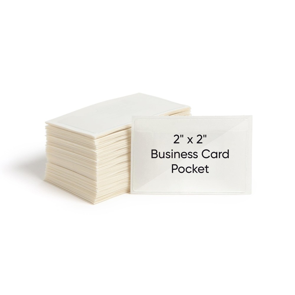 Self Adhesive Poly Pocket Document Size Clear Storage Labels 10 Pcs