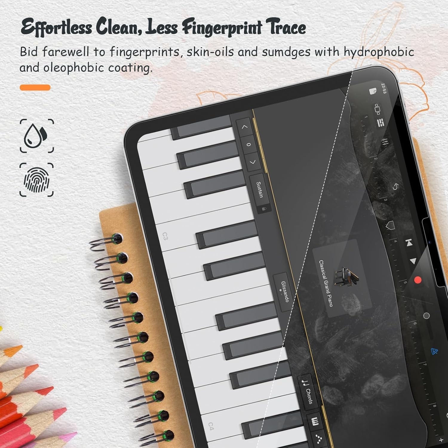 Dotzagg 2-Pack Paper Screen Protector iPad Pro 11" M4/M5 (2024/2025) Anti-Glare