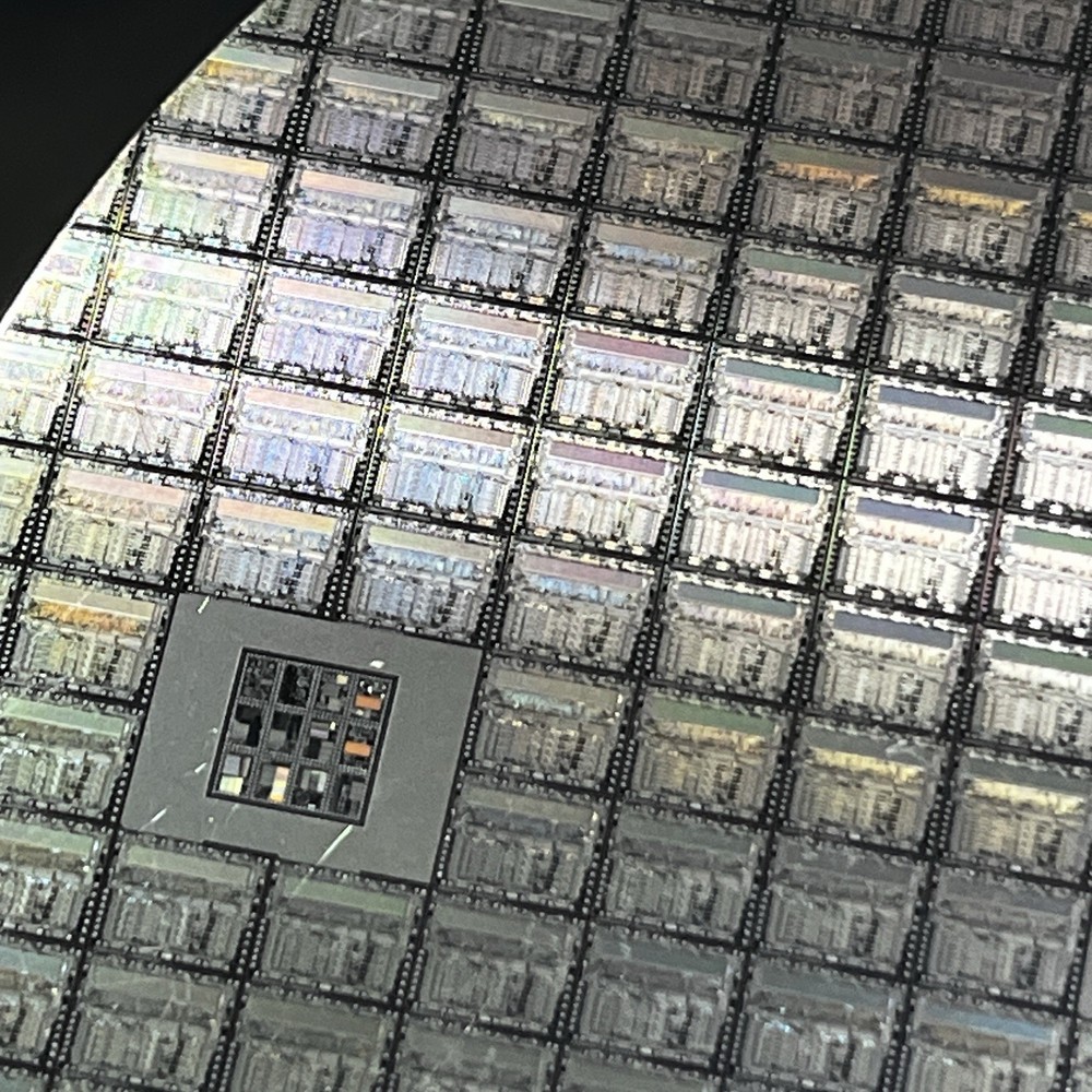 4 Inch Silicon Wafer Filled With Colorful Rectangular Die, As Pictured