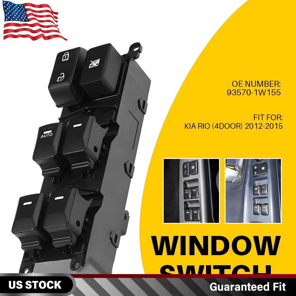 Master Power Window Control Switch Front Left Side For 2012-2015 Kia Rio 16 Pins