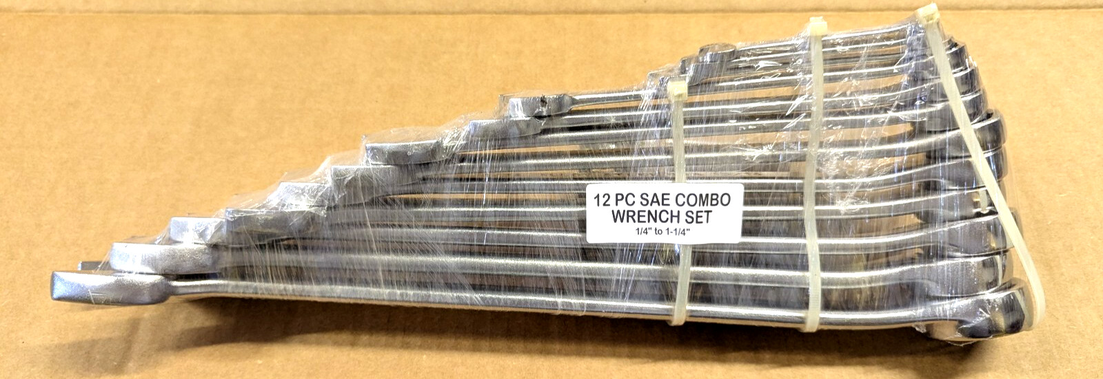 NEW BLACKHAWK USA 12Pc. SAE Combination Wrench Set 1/4" :1-1/4"-Alloy Steel F.Sh