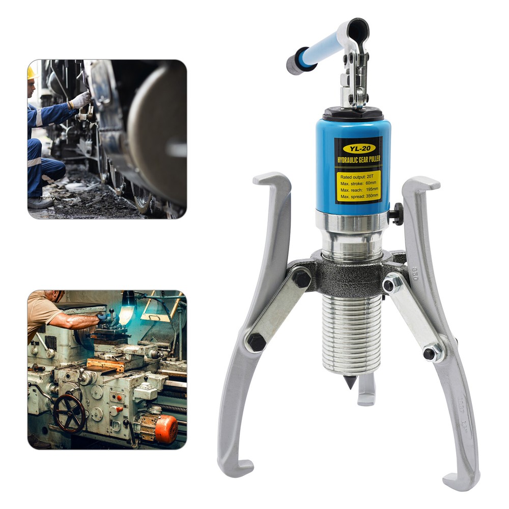 20 Ton Hydraulic Gear Puller Adjustable 2-3 Jaws Wheel Bearing Pulling Separator