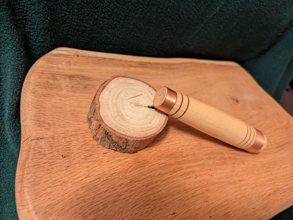 Ash 6" Timber Framing Chisel Handle for Tang Chisel - by J. Vincent