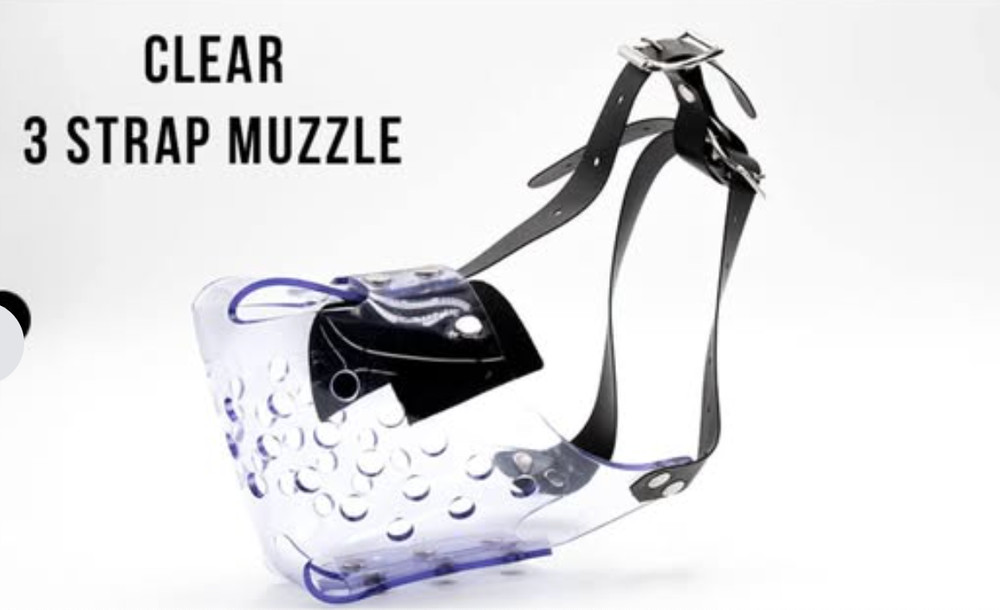 JAFCO 3 Strap Muzzle - Clear - Size 4