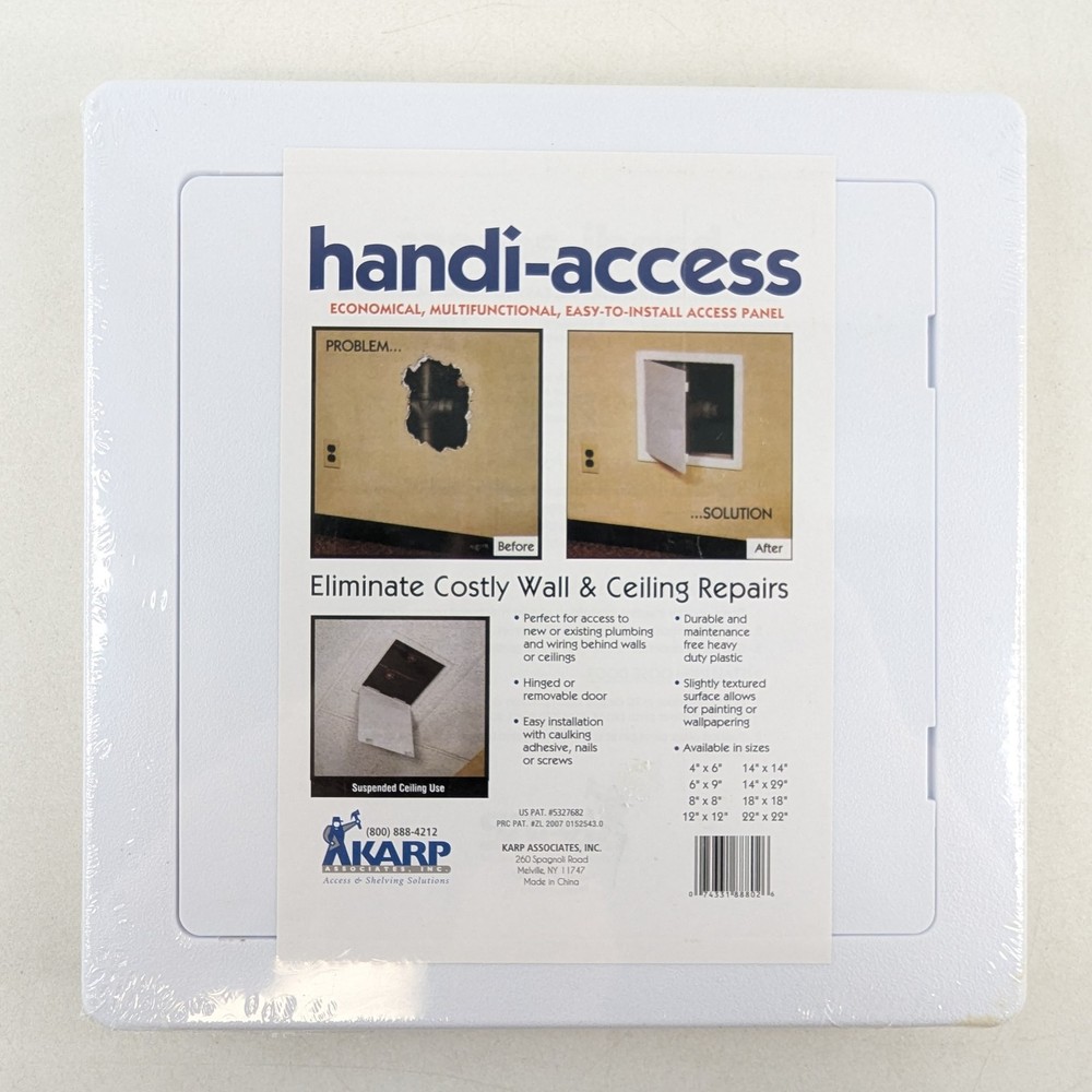 Karp Access Door Panel 8x8 Plastic Handi Panel HA88 Easy Install New
