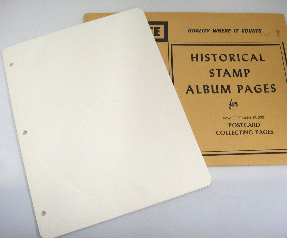 White Ace 15 Blank Pages for American Size Post Cards Postcard Collecting NOS