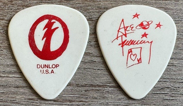 ACE FREHLEY = 2023 "His" Signature Tour guitar pick (Red Foil)