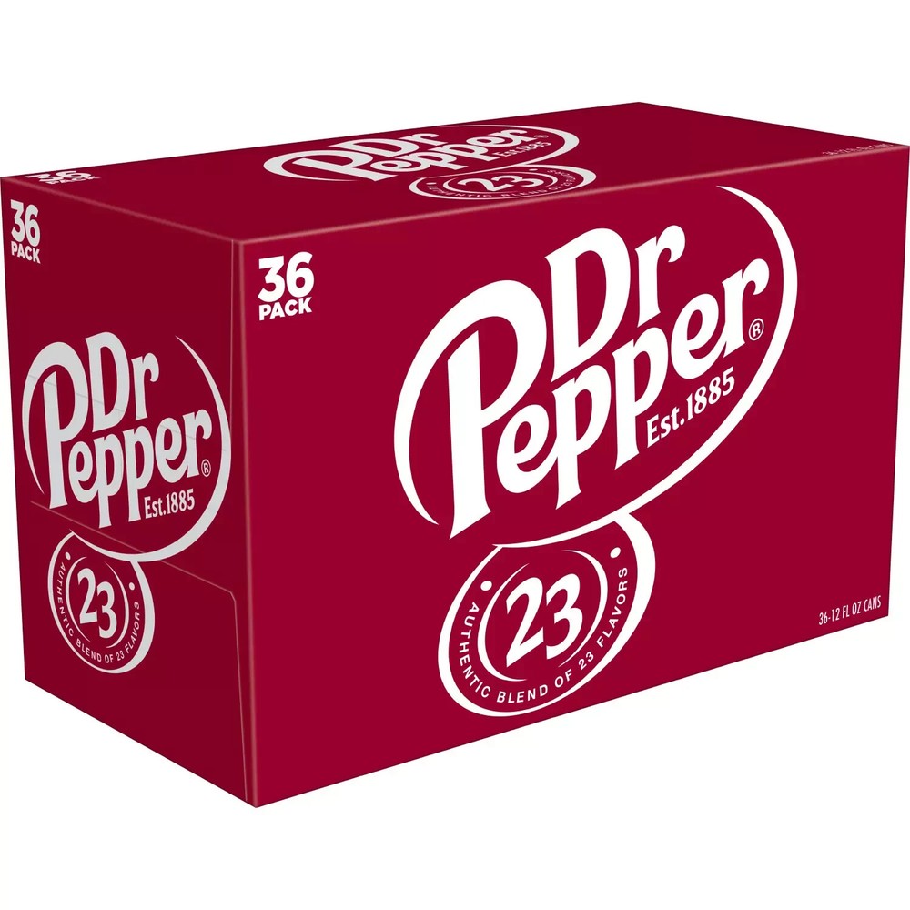 Dr. Pepper Soda, 12 oz, 36-Pack Cans
