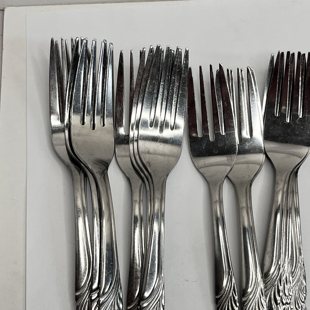 28 PIECES Hampton Silversmiths Stainless Flatware Danube Pattern fork spoon SL