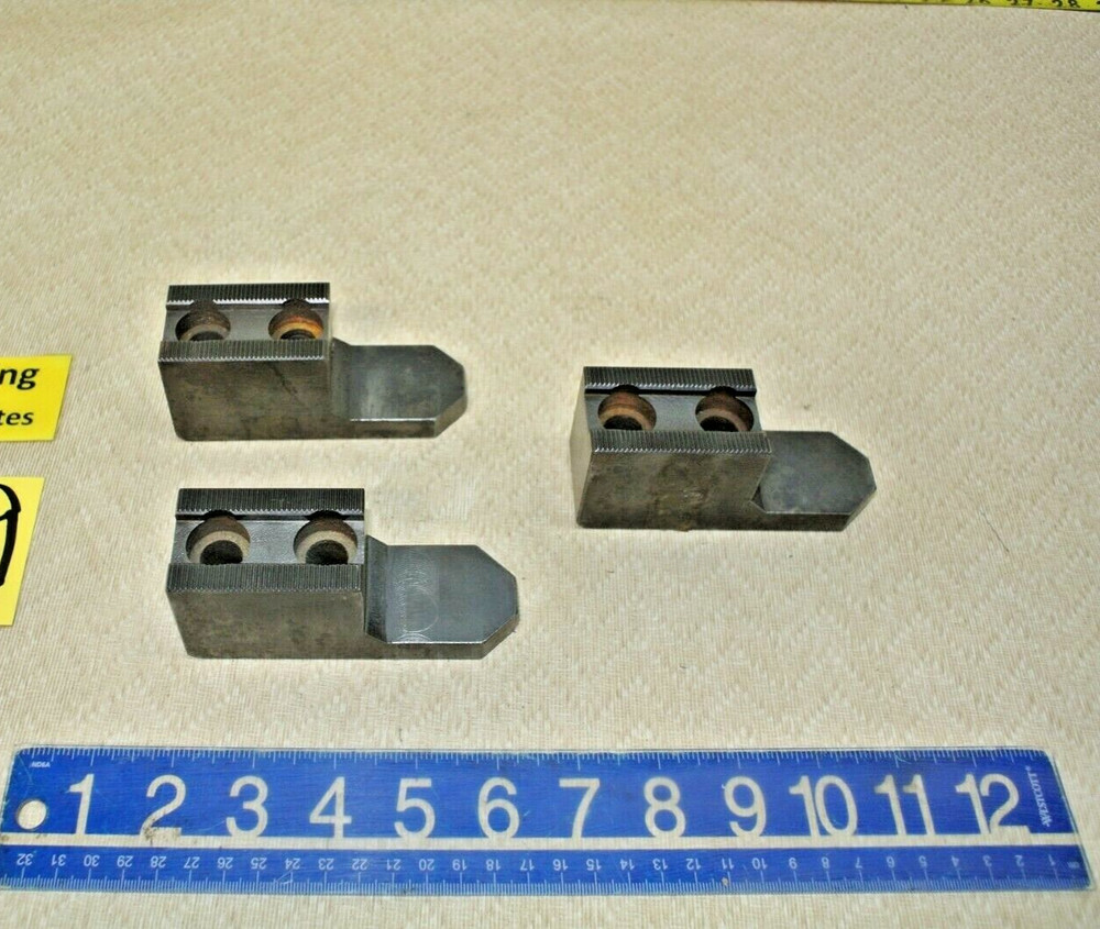 3 pcs. Serrated Lathe Chuck Jaws Machine Shop Tools