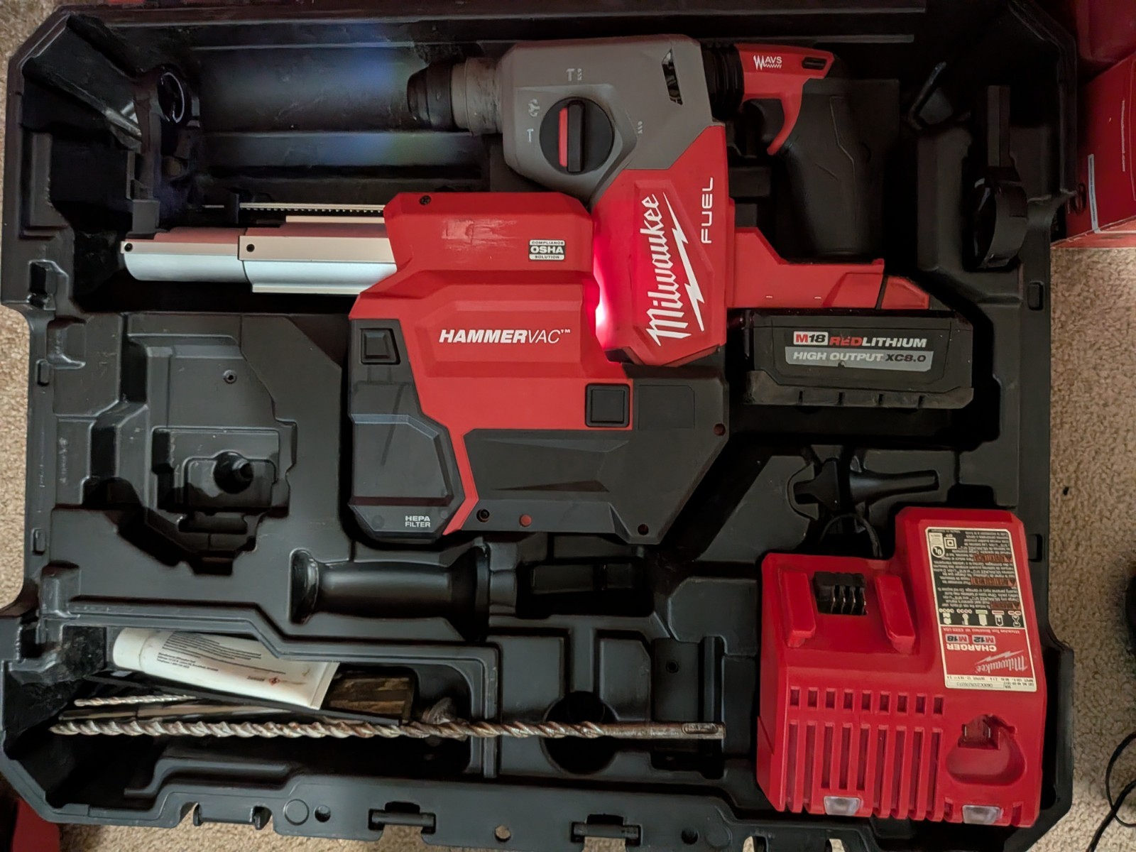 Milwaukee M18 Fuel Hammer Drill Kit with Charger and Case
