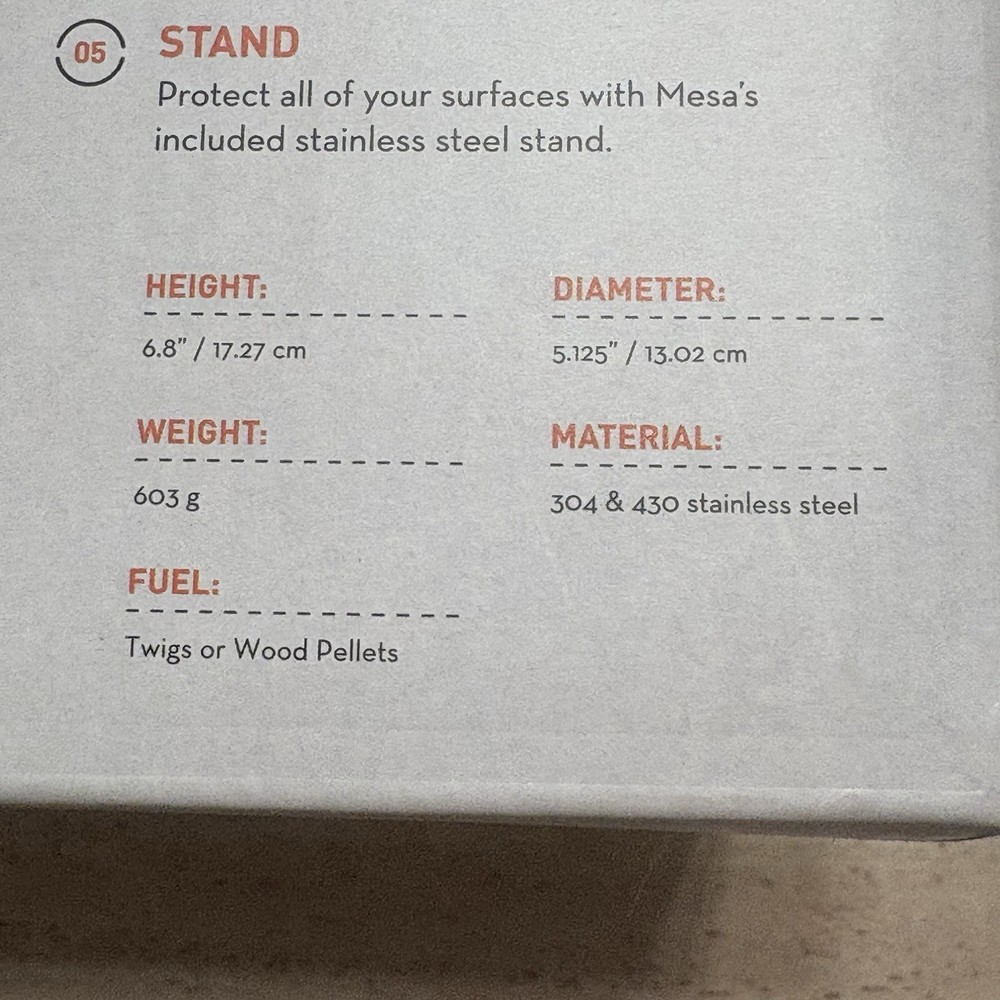 NIB Solo Stove Mesa Tabletop Fire Pit