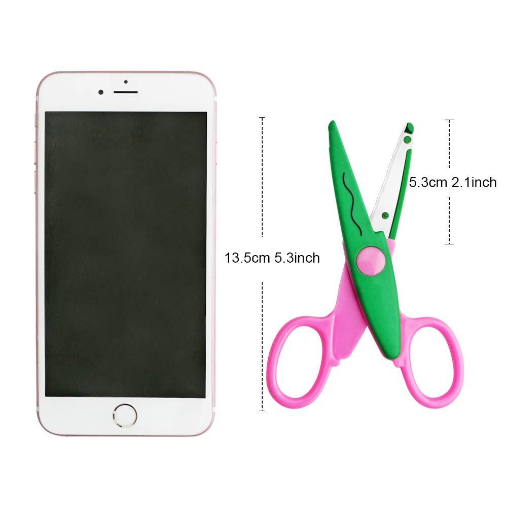 Craft Scissors Decorative Edge ABS Resin Scrapbook Scissors with 6 Pattern Sa...