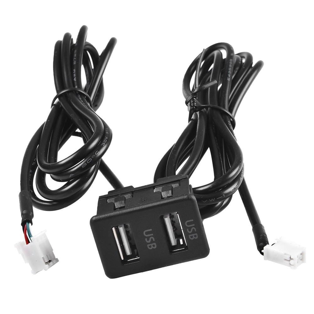Car  for DASH Mount Dual USB Port Panel Interface Extension 145cm Cable Adapter