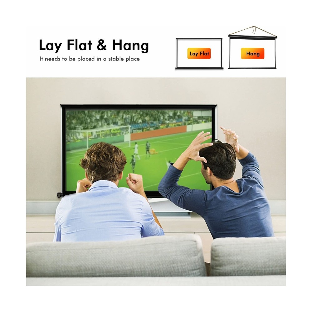 New Portable Mobile 50 Inch Projector Screen Pull Down, 16:9 Projector Screen...