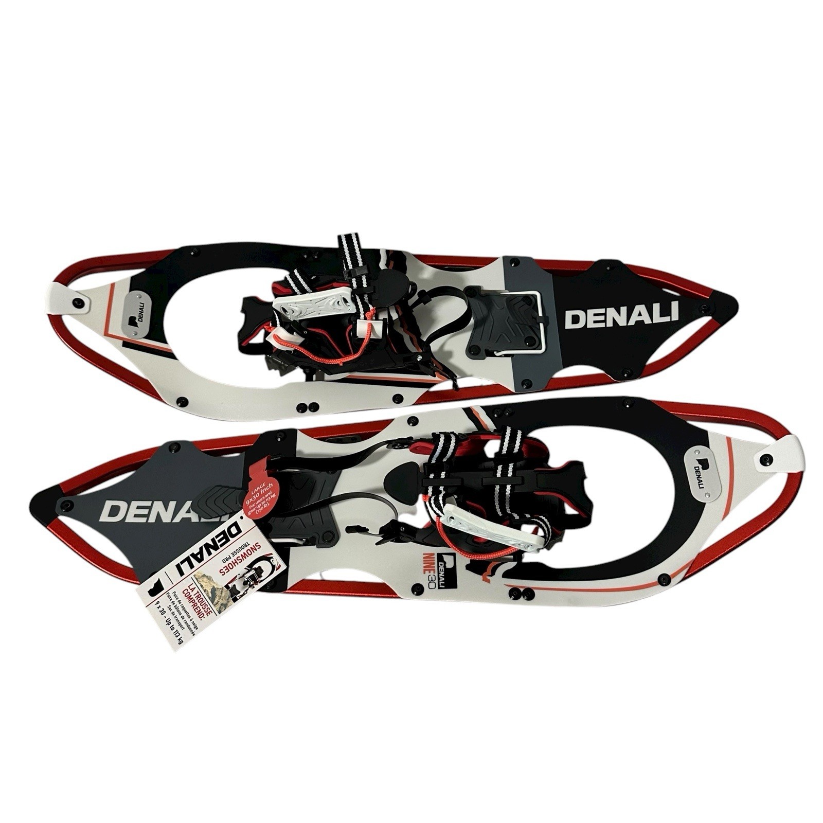 Denali Sawtooth Spin Snowshoes 9x30 Winter Hiking Kit w/ Poles & Bag – 250 lb