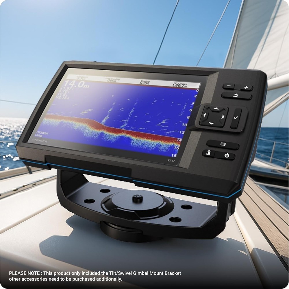 Fish Finder Tilt/Swivel Gimbal Mount Bracket and Knobs Compatible with Garmin...