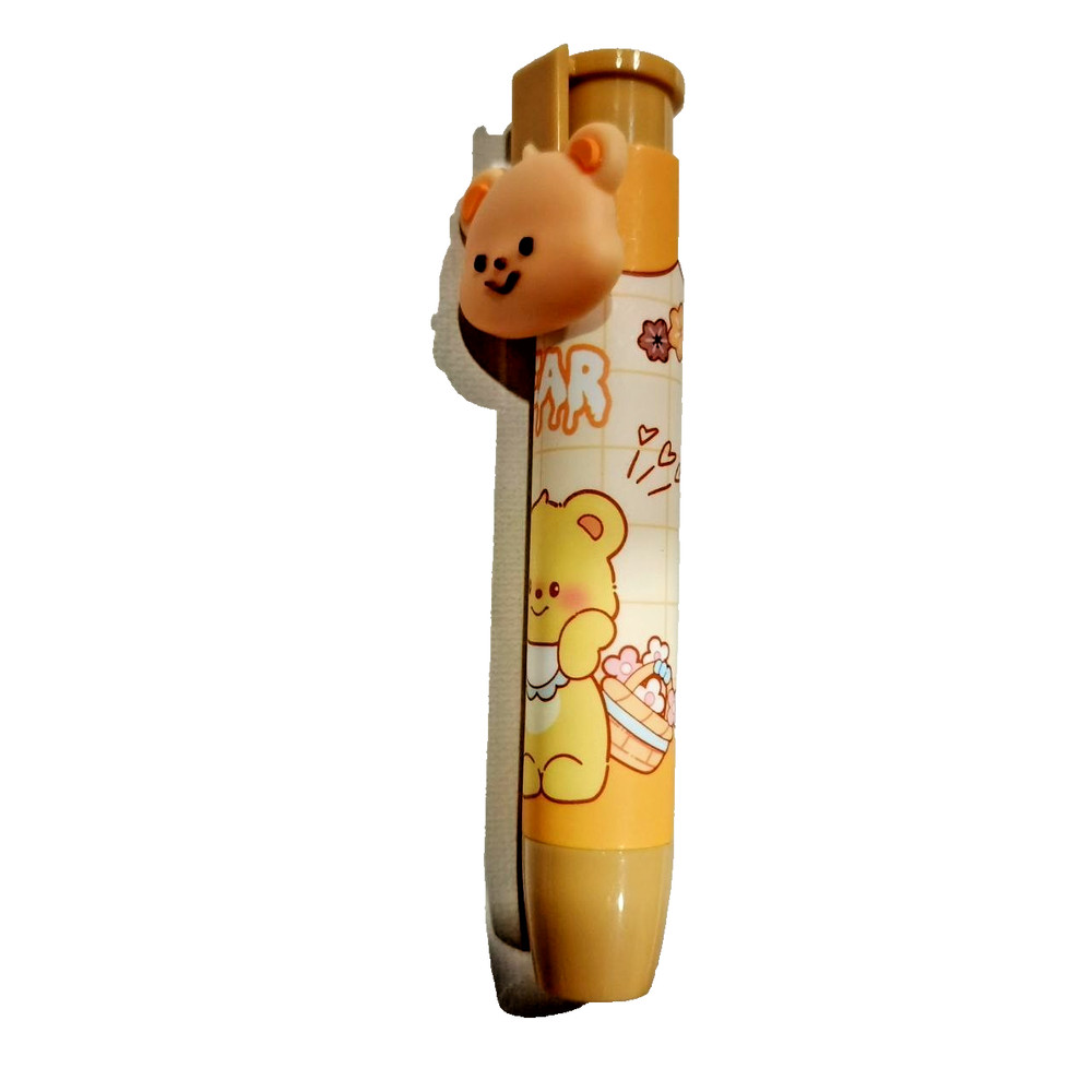 Bear Clickable Push Button Retractable Eraser