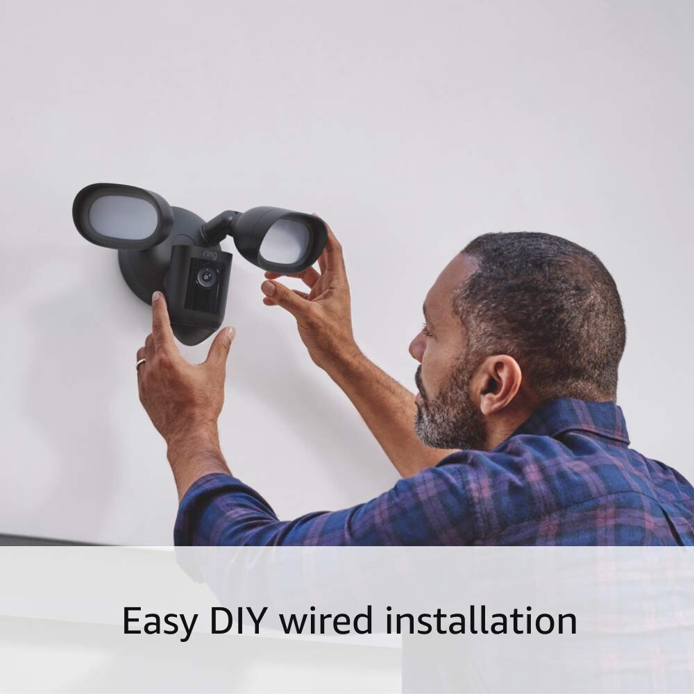 NEW Ring Floodlight Cam Wired Pro Bird Eye View 3D Detection LATEST MODEL CAMERA