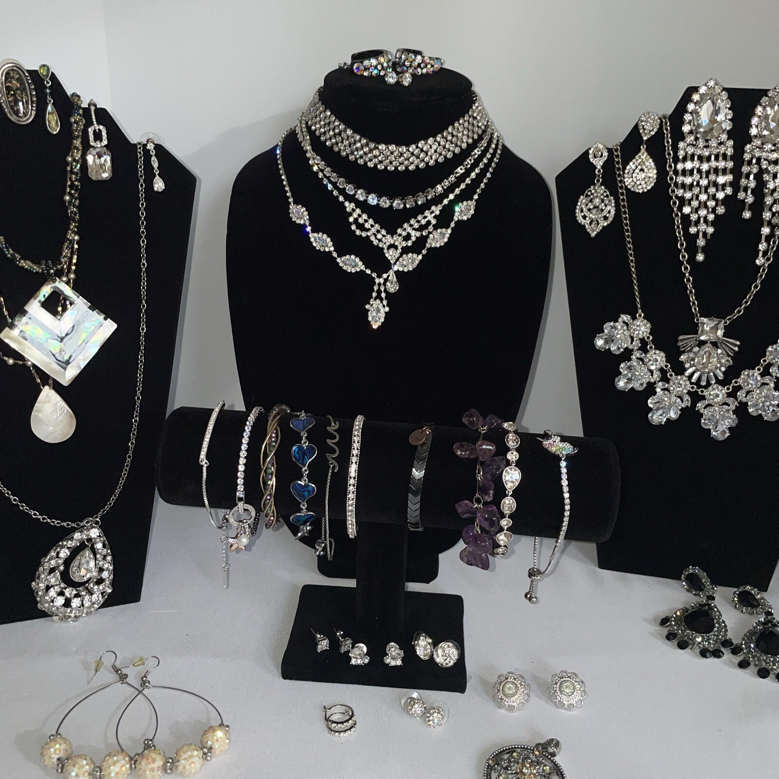 Mystery Vintage- Now 1/2 Pound All Wearable Jewelry Lot Some Signed, A Few 925