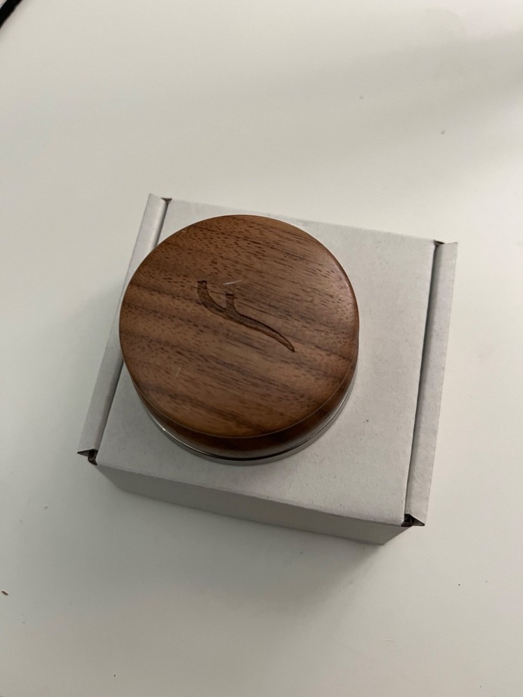 Flair 58.5mm Palm Tamper, Flat Base, Walnut