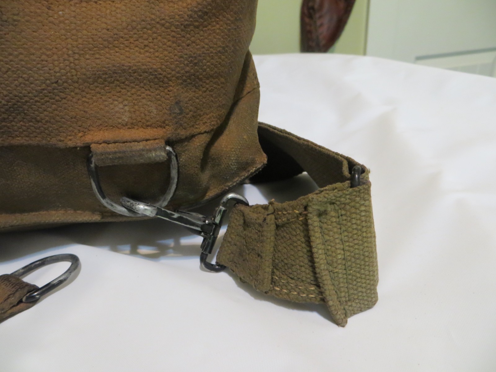 ORIGINAL WWII US ARMY M1 AMMO BAG CUSTOM FIELD FIELD HAVERSACK BACKPACK