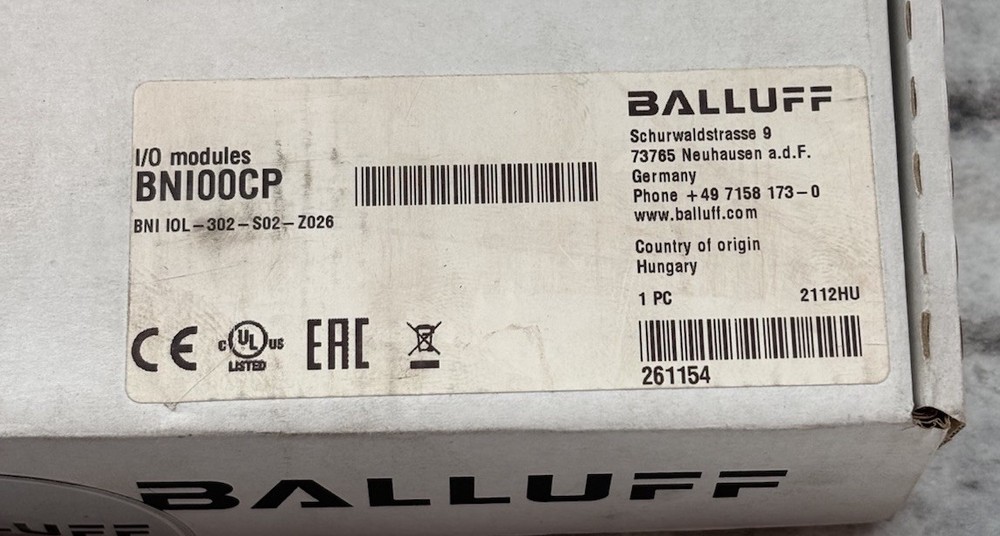 Balluff BN100CP I/O Modules New