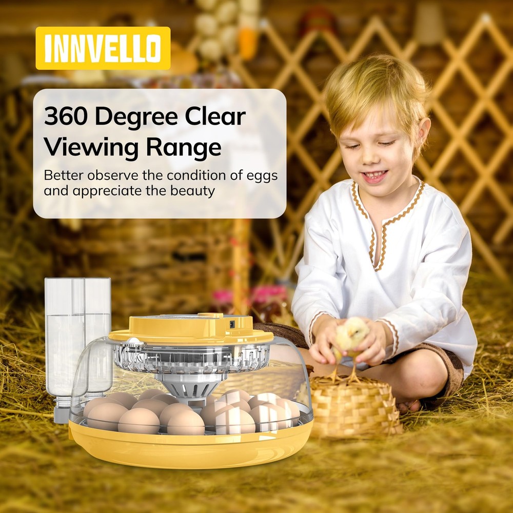 Automatic 18-Egg Incubator with Humidity Control and Temperature Display