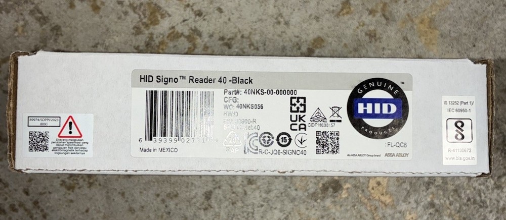 HID Signo 40NKS-00-000000 Wall Mount Card Reader