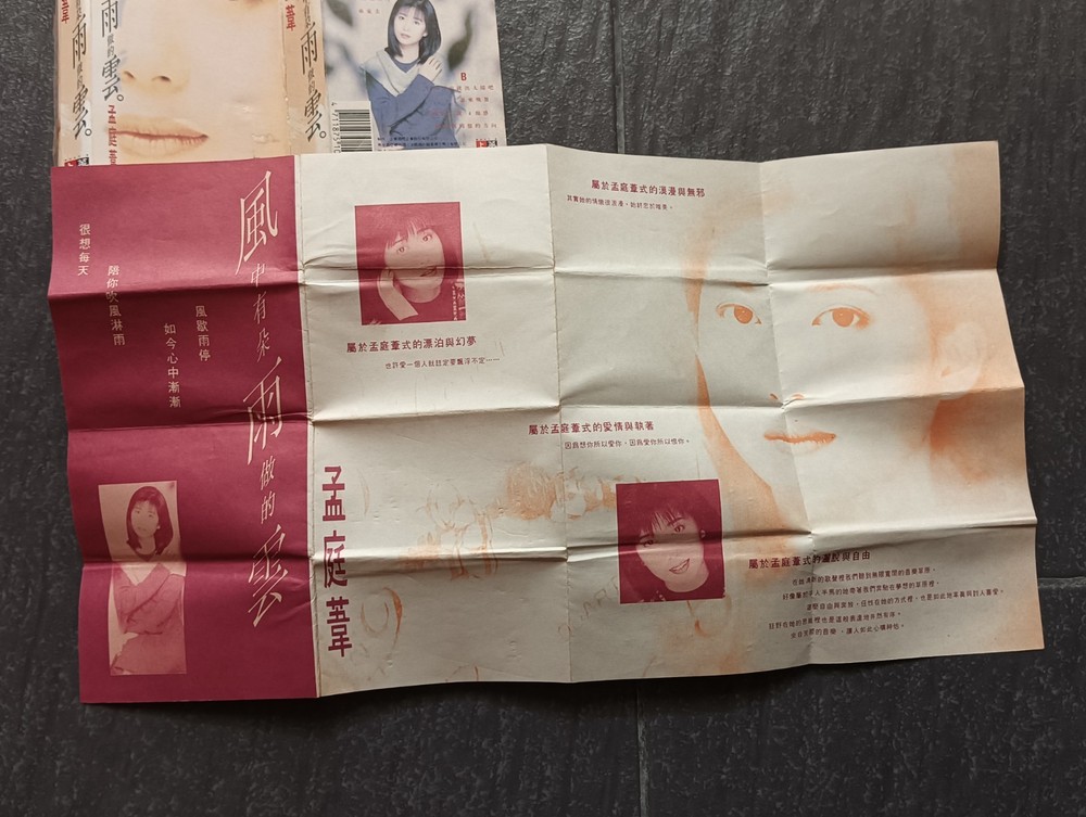 B- 孟庭苇 =风中有朵雨做的云= 马来西亚版 磁带 Malaysia Cassette