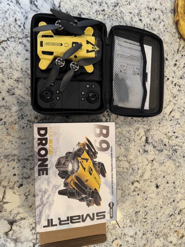 Smart B9 Four Axis RC Quadcopter Drone Yellow Headless Mode with Controller