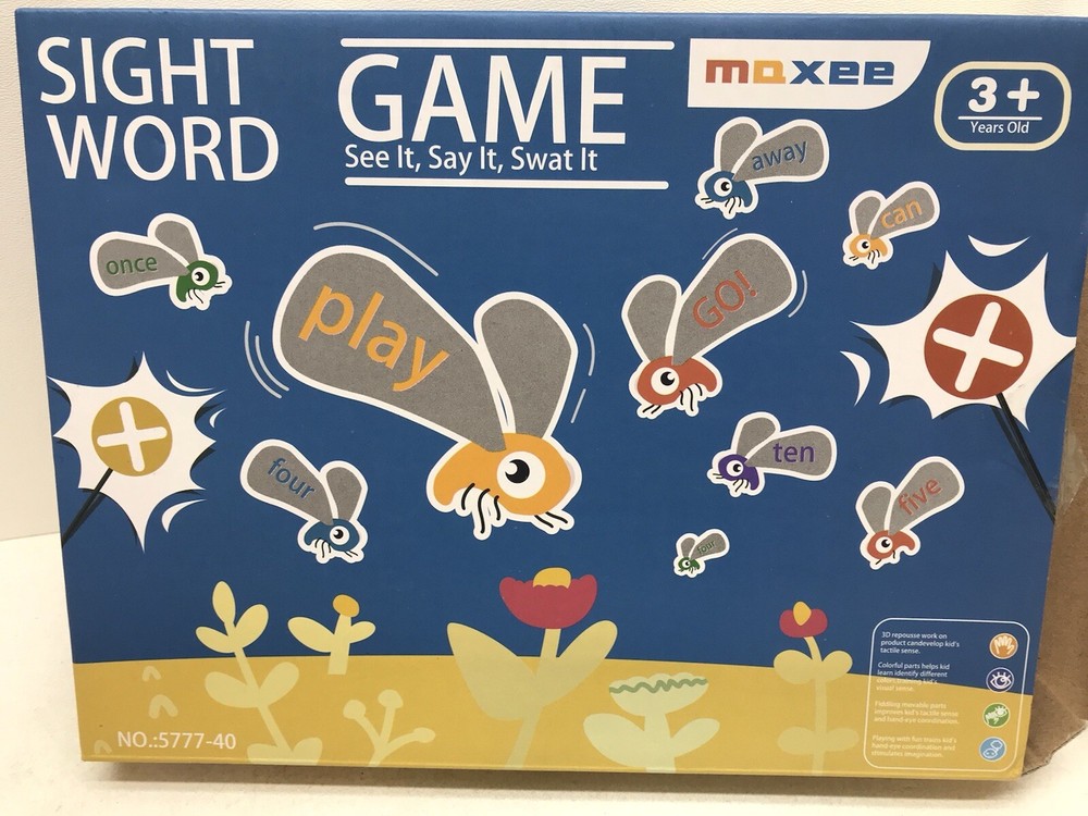 Sight Word Game See Say Swat it Educational Learning Maxee