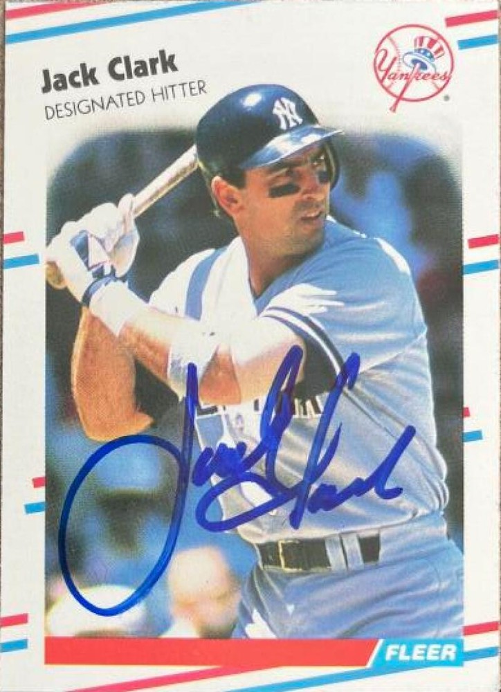 Jack Clark Autographed 1988 Fleer Update #U-47