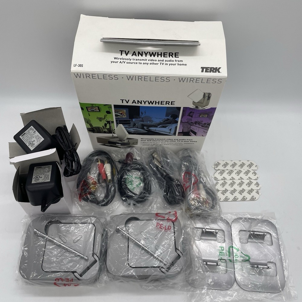 Terk Wireless A/V Transmitter & Receiver LF-30S Digital Media Streamer Untested