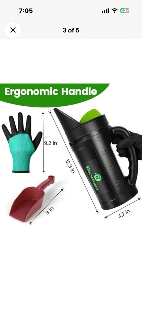 Adjustable Hand Spreader for Seed, Fertilizer